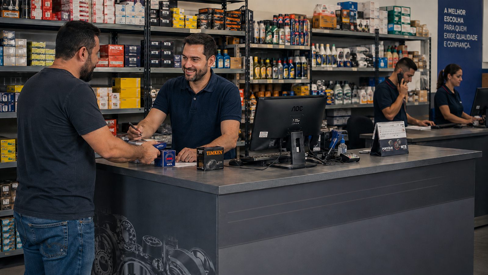 Rolamentos em estoque para abastecimento de revendas